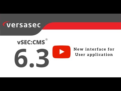 New interface for vSEC:CMS User application