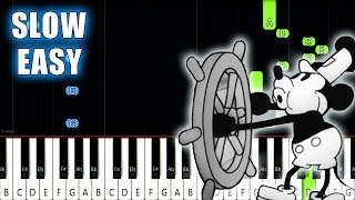 Mickey Mouse whistling - SLOW EASY Piano Tutorial Resimi