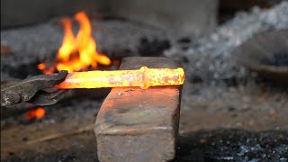 How to make a fan stand out of rusty Gas tank and pipe | blacksmith