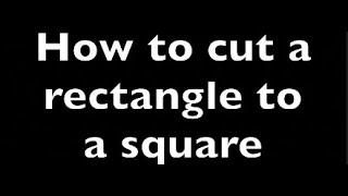 How to cut a rectangle into a square - Origami Tips and Tricks part 1