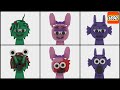 Making Sprunki Phase 1 vs Phase 2 Durple, Vineria, Pinky in Lego