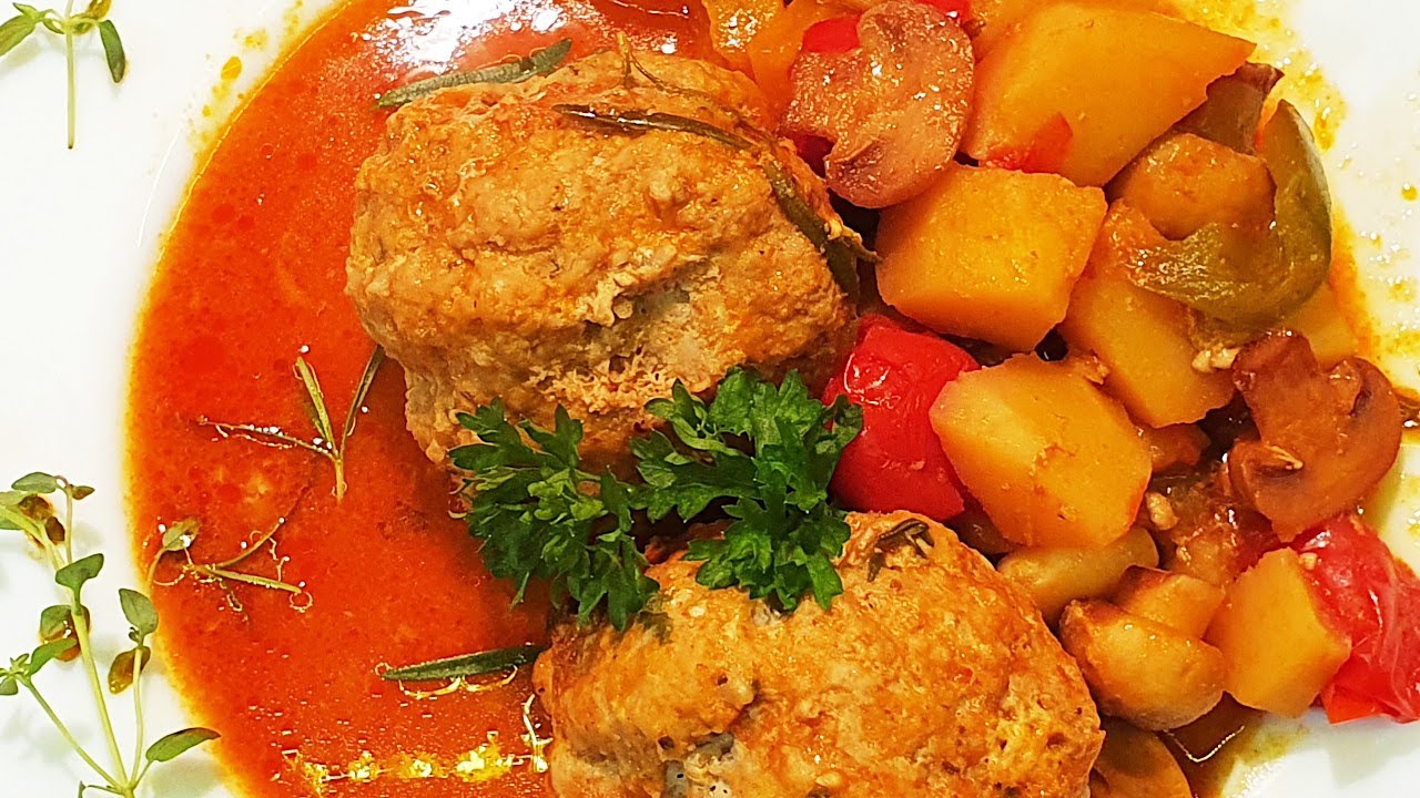 Klopsy z warzywami w jednym garnku