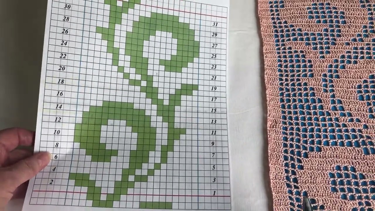 Узор для филейного вязания и рассчёт петель наборного ряда
