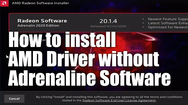 How to install AMD Drivers (without the installing Adrenaline Software)