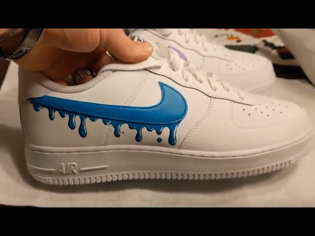 How to Customize Nike AF1 Low PAINT DRIP Sneaker Customs with On Foot 🎨 👟  