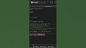 understanding 2d array in c# |  #Mortaltech | #32