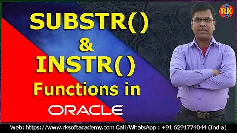 SUBSTR() and INSTR() Functions in Oracle | SUBSTR and INSTR Functions | Oracle SQL Tutorial