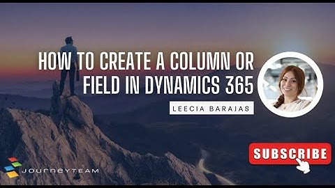 How to Create a Column or Field in Dynamics 365
