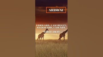 Forward I Am Heavy, Backward I Am Not...