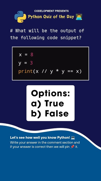 Python Quiz: Question 85 👨‍💻 #shorts - YouTube