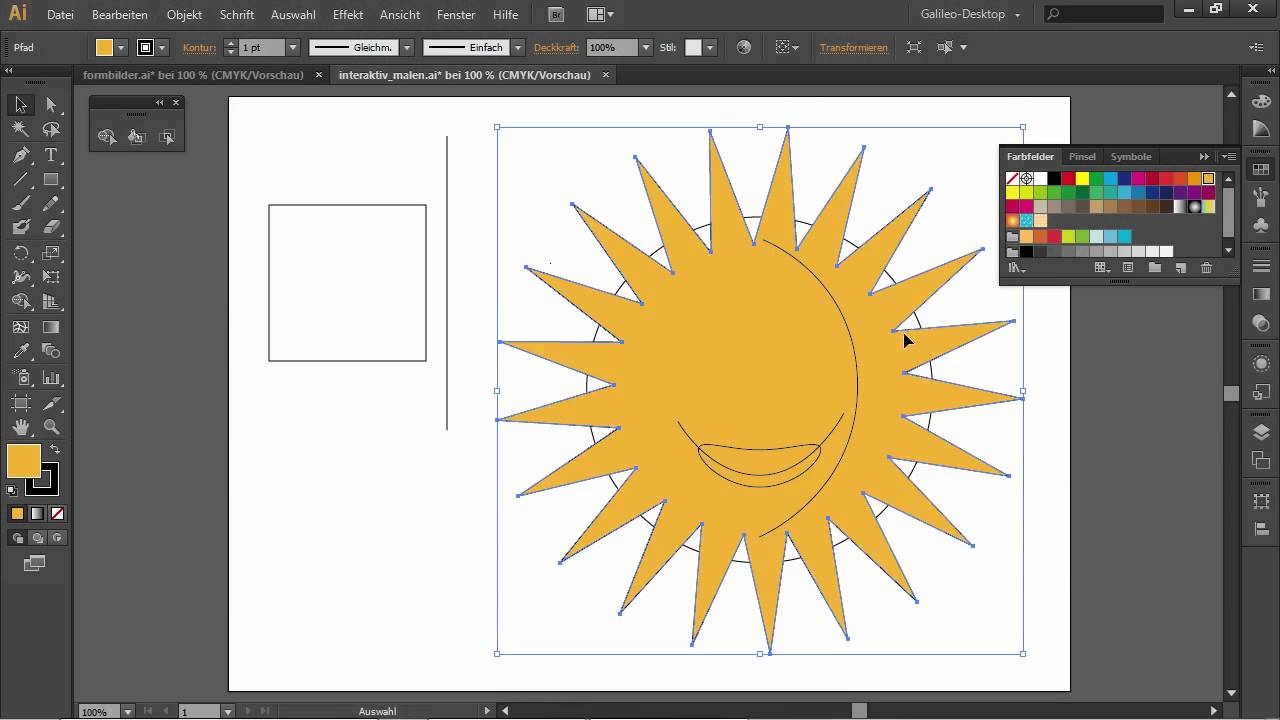 Formen Erstellen Und Interaktiv Malen Adobe Illustrator Cs6 Youtube