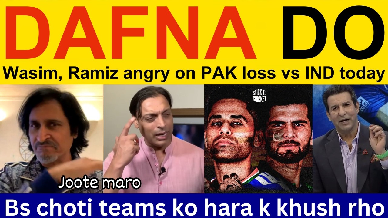 😡 Wasim Akram, PAK Media angry on PAK loss vs IND | Pakistani Reaction, Ramiz Speaks, Shoaib Akhtar