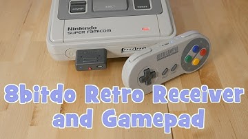 8bitdo Retro Receiver and Bluetooth gamepad for the Super Nintendo/SNES or Super Famicom.