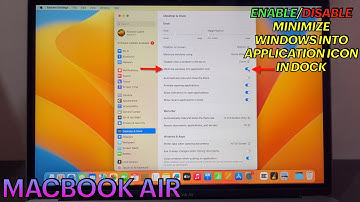 How to Enable or Disable Minimize Windows into Application Icon in Dock on MACBOOK AIR