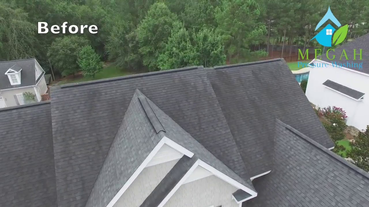 Champions Retreat Roof Cleaning - Drone Footage Before and After