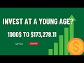 1000$ to $173,278.11! Invest index fund at a young age!