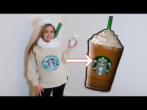 diy starbucks costume, diy halloween costumes, starbucks costume, how to ma...