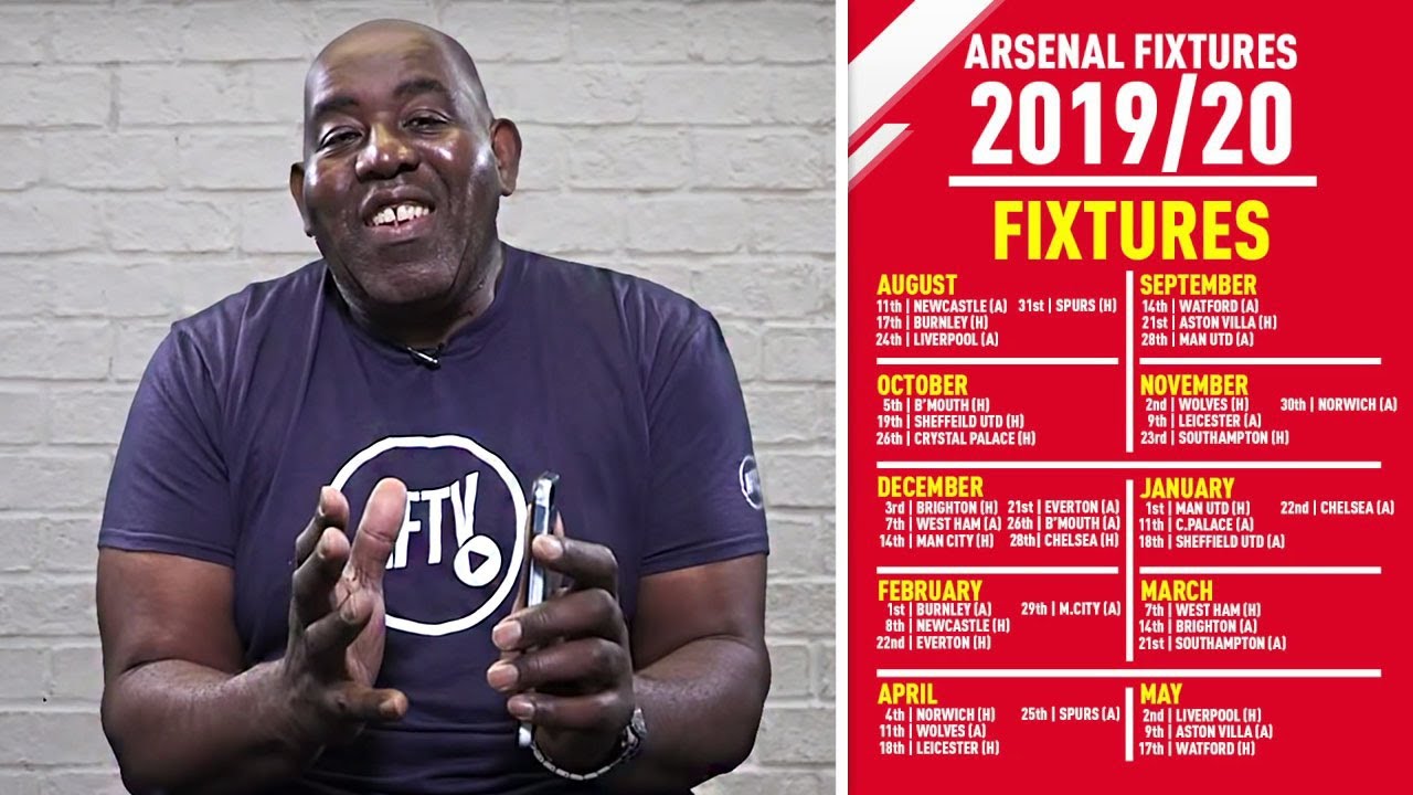 Arsenal's Premier League Fixtures 2019/20 - A Tough Start! - YouTube
