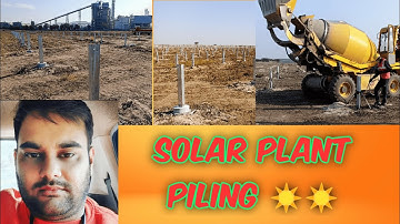 Solar Pile marking, Auguring, Alignment and Casting | Solar Plant | Solar Park | Renewable Energy