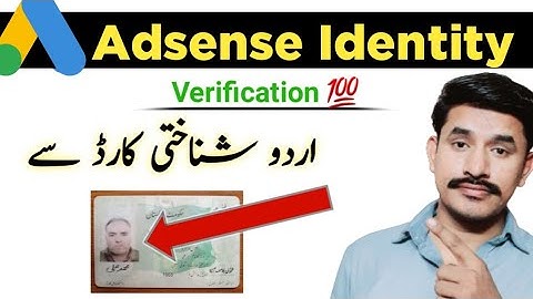 Adsense identity verification Urdu ID Card