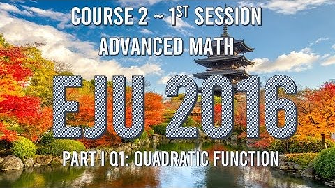 Entrance Test for Japanese University EJU 2016 Part I Q1 Course 2