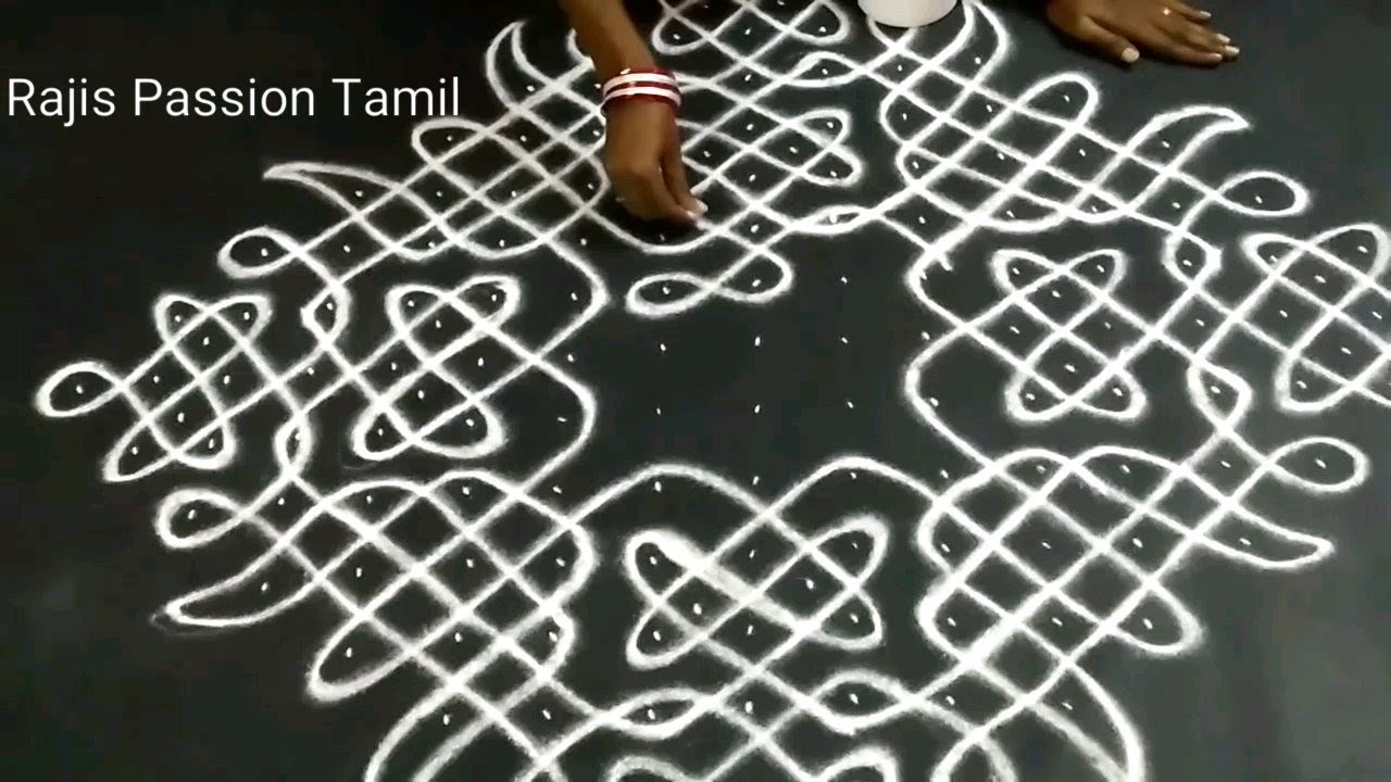 Maargazhi maadha sikkukolam||17-1 dot kambi kolam||Maargazhi special kolam