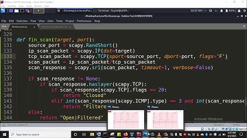 Malicious Python 3 Programming: Port Scanner - fin scan