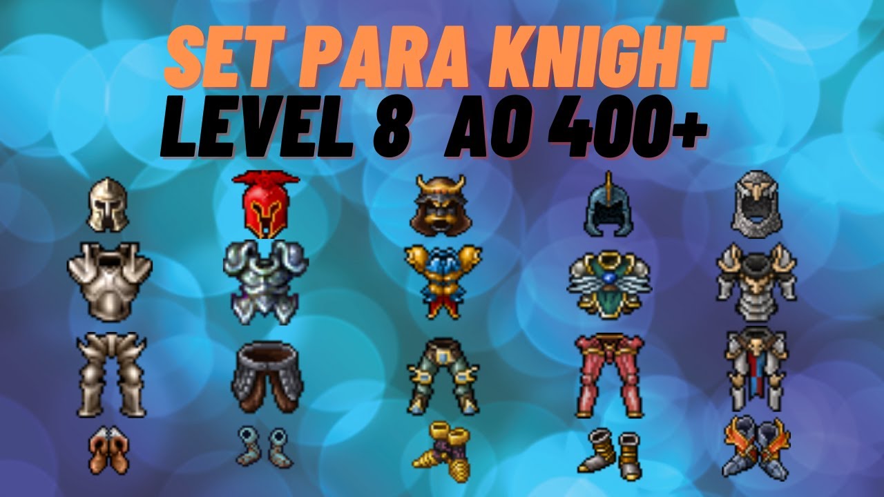 TIBIA: KNIGHT RINGS FROM LEVEL 8 TO 220+ (SET EK) 