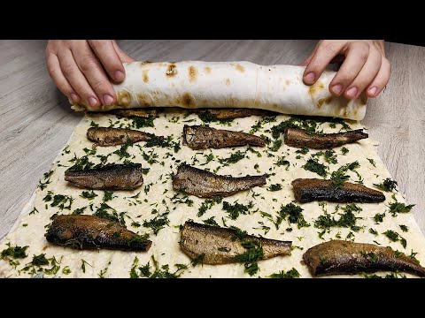 Беру банку шпротов и лаваш! Век живи - век учись!Этот рецепт придумал гений