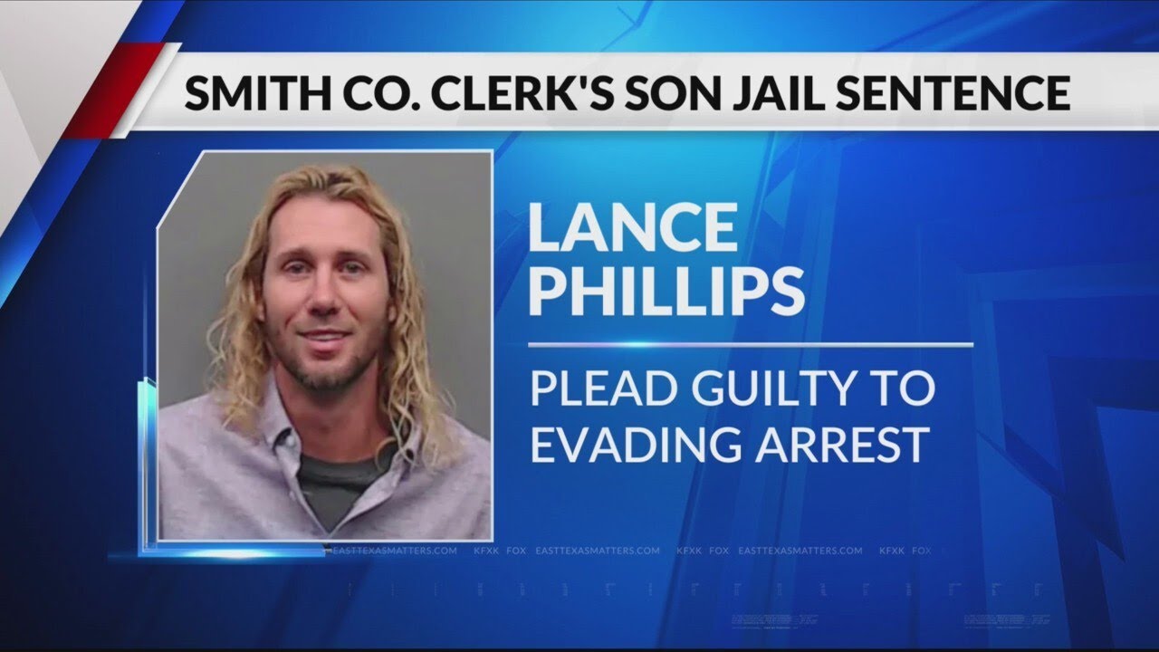 Son of elected Smith County officials pleads guilty to evading arrest ...