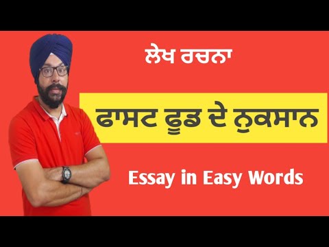 essay on fast food in punjabi