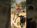 A Hungry Lioness Captures a Young Calf. But Something Very Unusual Happens Before She Kills #shorts