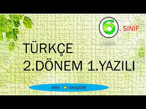 6. SINIF TÜRKÇE 2. DÖNEM 1. YAZILI  ORTAK SINAV  HAZIRLIK SORU VE ÇÖZÜMLER