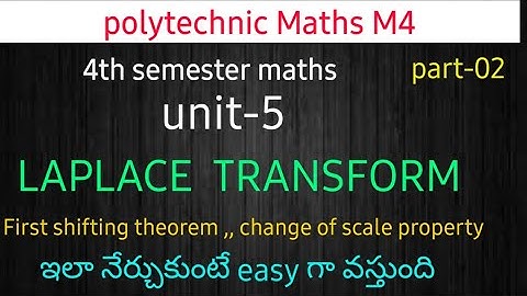 Laplace transform|| part 02||polytechnic maths m4||imp questions||4thSEM||@naveenreddy MATH
