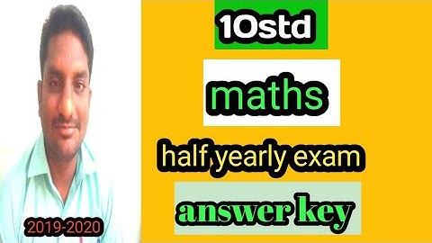 2019-2020 10th std maths half yearly exam answer key.