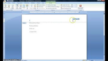 MLA Format:  The Basics (Microsoft Word 2007)