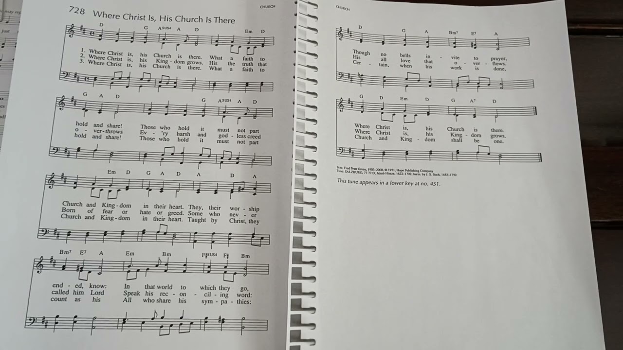 728 Where Christ Is His Church Is There SOPRANO 