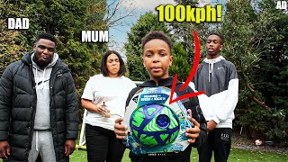 100kph SPEED BALL CHALLENGE vs PARENTS!
