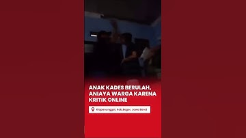 Anak Kades Berulah, Aniaya Warga Karena Kritik Online