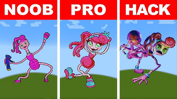 Pixel Art : NOOB vs PRO vs HACKER : Mommy Long Legs in Minecraft Poppy Playtime