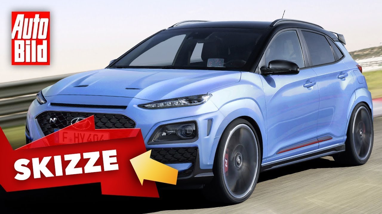 Hyundai Kona N (2020) Neuvorstellung  Skizze  SUV  Infos  deutsch
