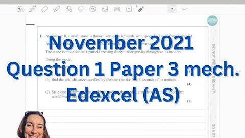 AS level maths November 2021 Question 1 mechanics paper 22 edexcel