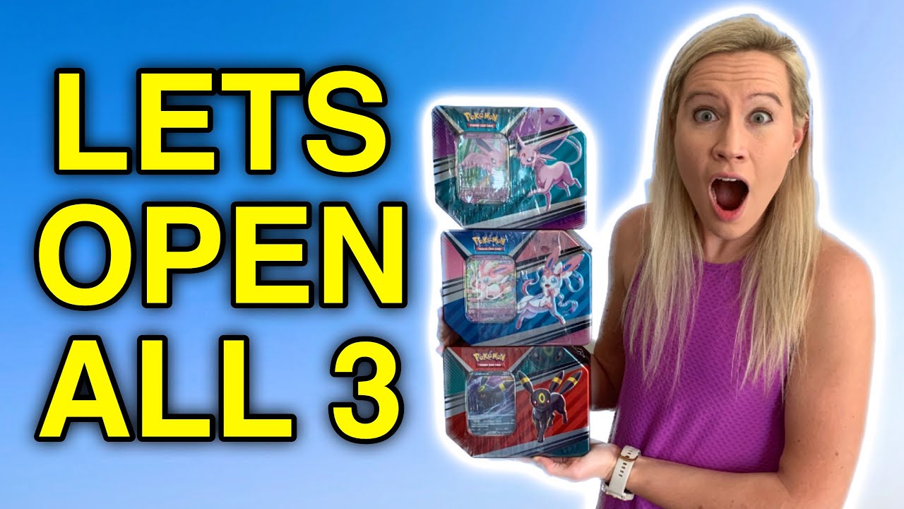 OPENING ALL 3 NEW EEVEE TINS!!