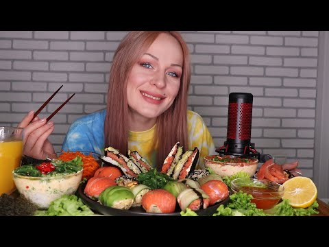 MUKBANG | Ленивые роллы, суши, закуски | Sushi/rolls, snacks не ASMR