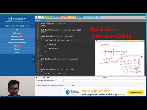 C Coding interview ||Embedded C || Quick Sort || Data Structure - YouTube
