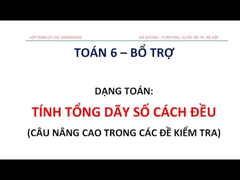 Video Toán bổ trợ lớp 6, toán nâng cao lớp 4,5: CÁCH TÍNH... - youtube