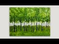 Simple trees acrylic painting studiosilvercreek