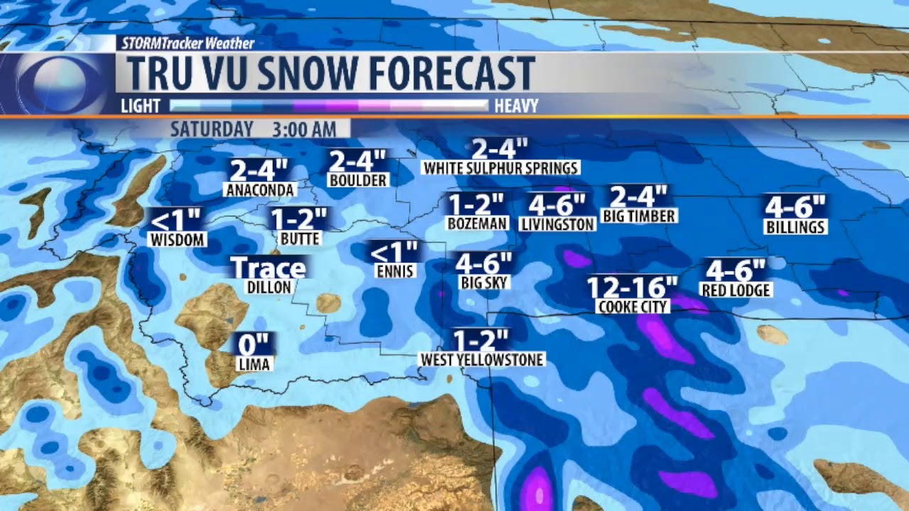 Increasing Rain & Snow For SW Montana & Butte - YouTube
