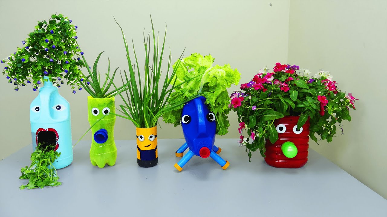 Pots de légumes bricolage en recyclant les bouteilles en plastique |Cultiver des plantes dans des po