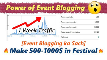 Power of Event Blogging 🔥🔥 - Make 1000$ from Event Blogging, Unlimited Traffic